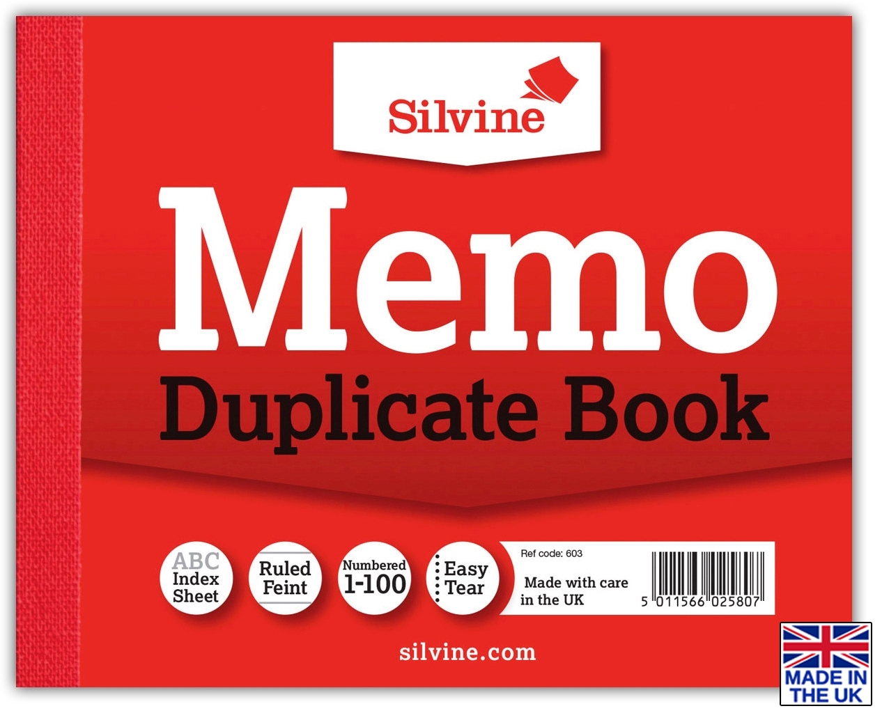 DUPLICATE BOOK,Feint 4.1x5/106x125mm (Silvine) [Splittable]