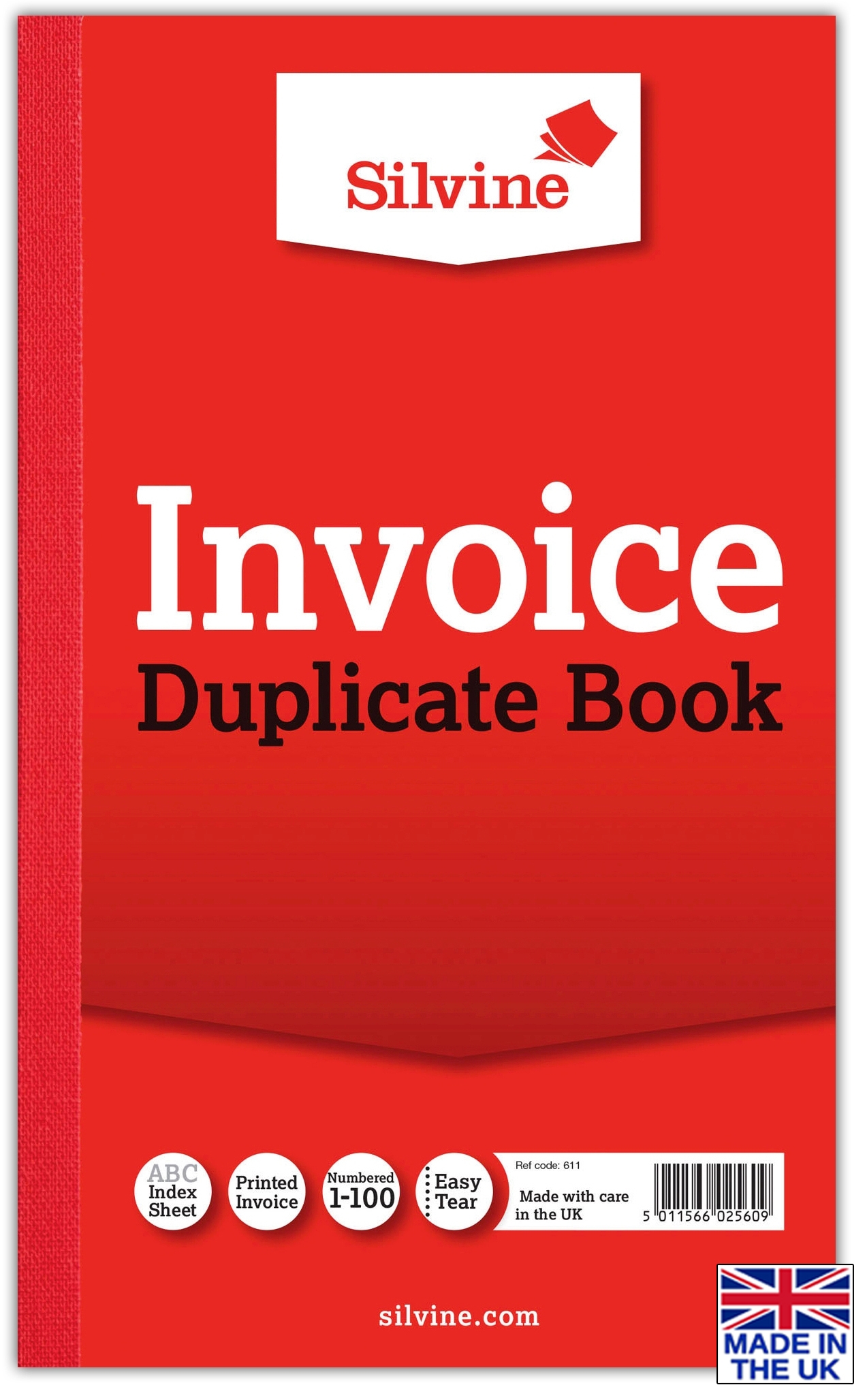DUPLICATE BOOK,Invoice 8.25x5/206x125mm (Silvine) [Splittable]