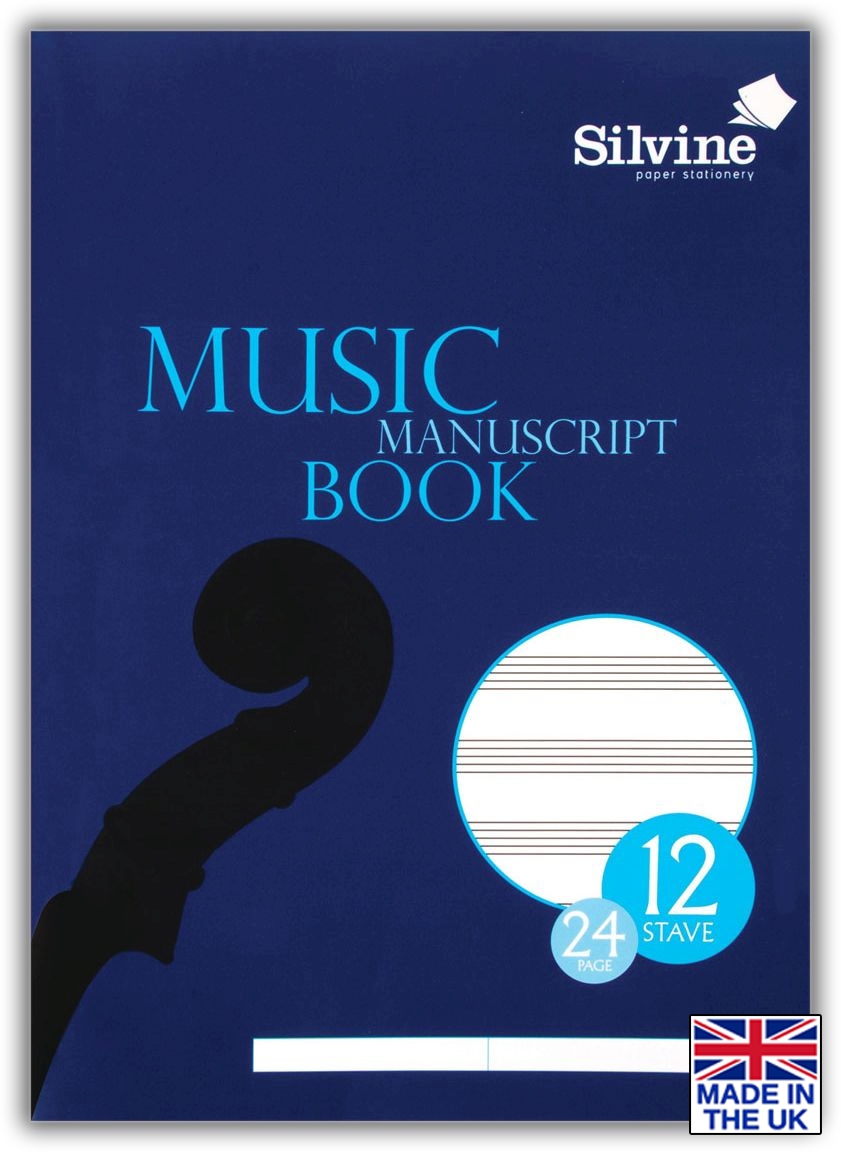 MUSIC BOOK,12 Stave 12lv (Silvine) [Splittable]