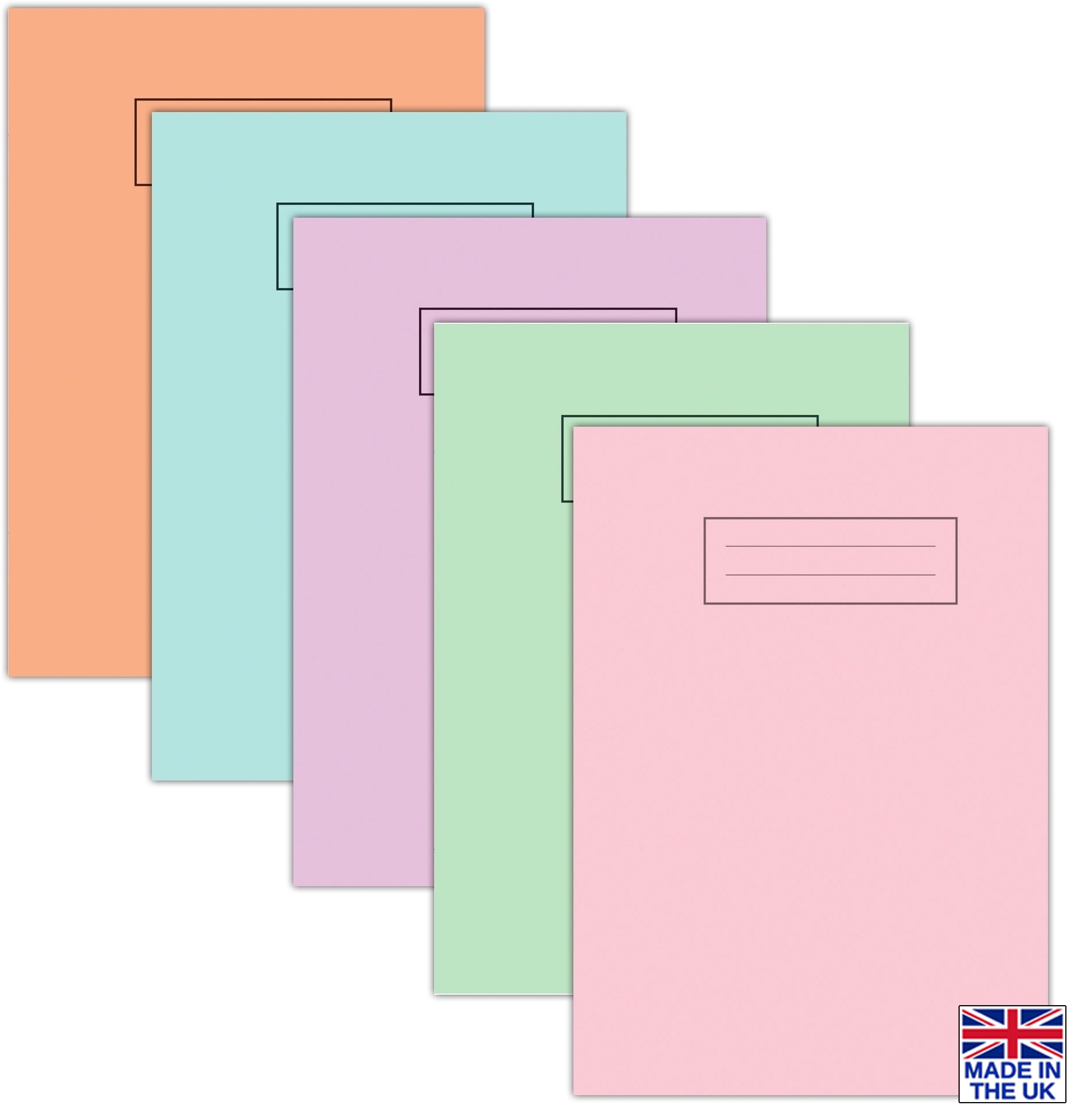 EXERCISE BOOK,Pastel Covers A5 Ruled Ft 80pg (40lv)(Silvine) [Packs Only]