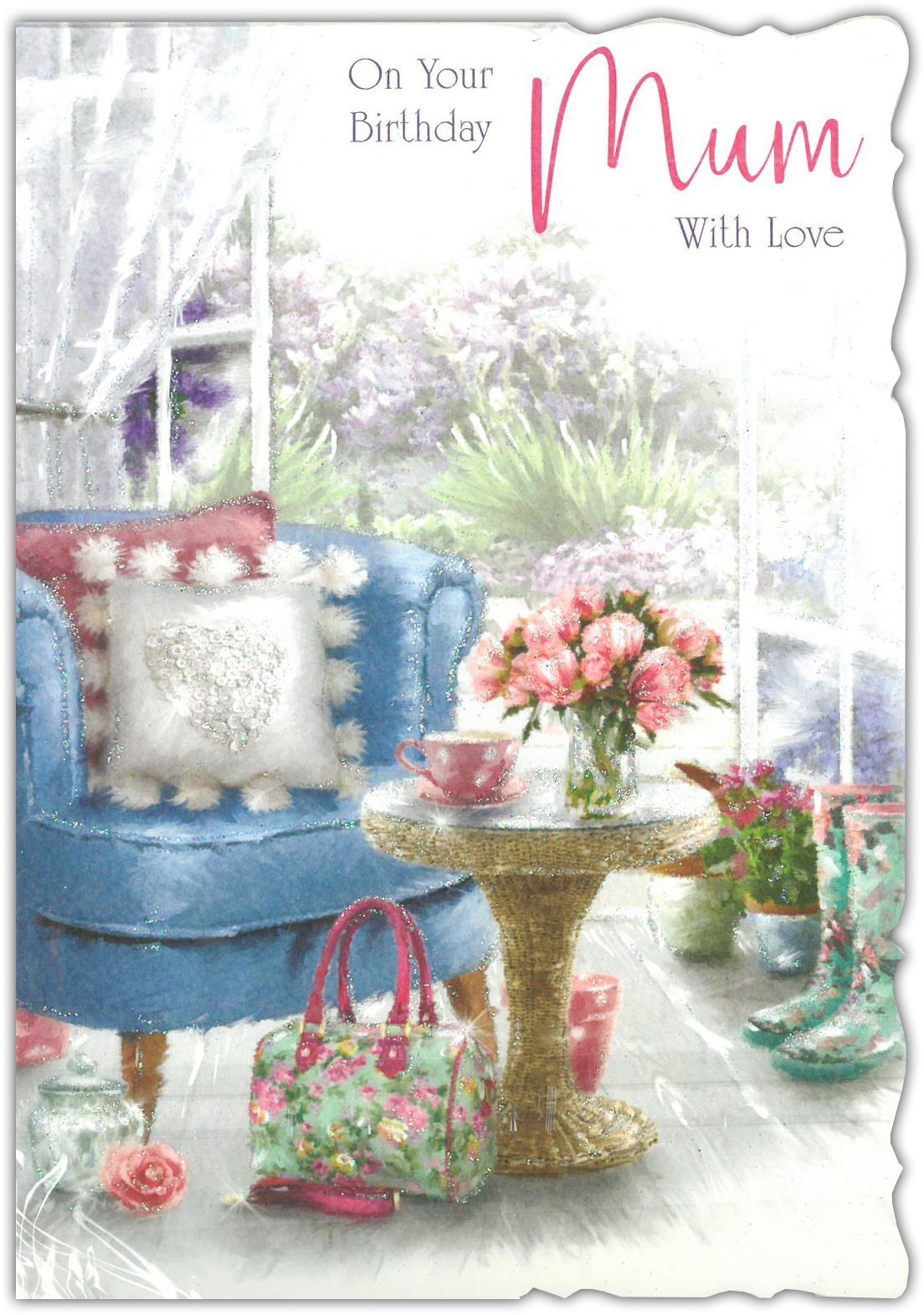 BIRTHDAY CARDS,Mum 6`s Summer House (Was 1.15)