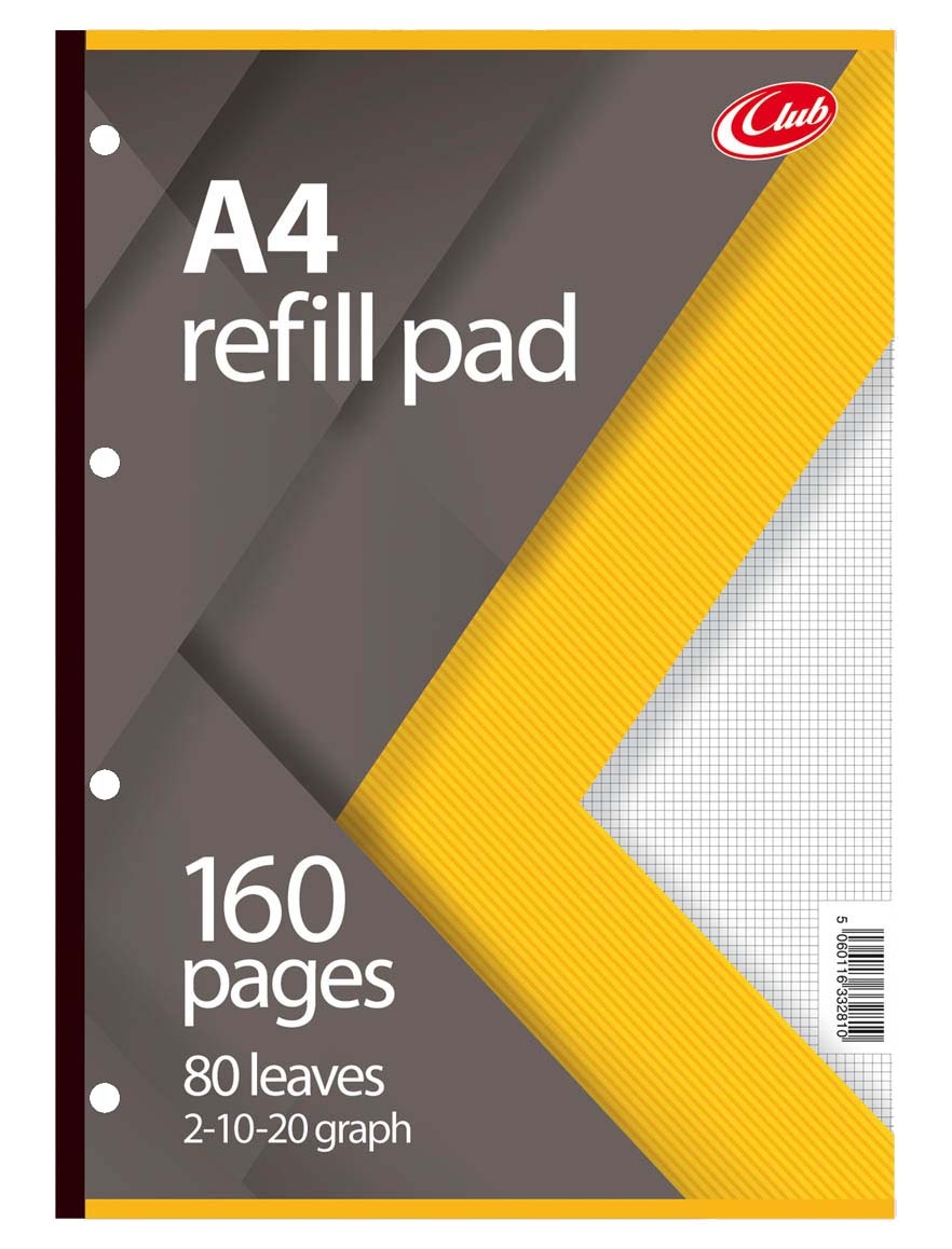 REFILL PAD,A4 Graph CLUB 160 page 80lv [Packs Only]