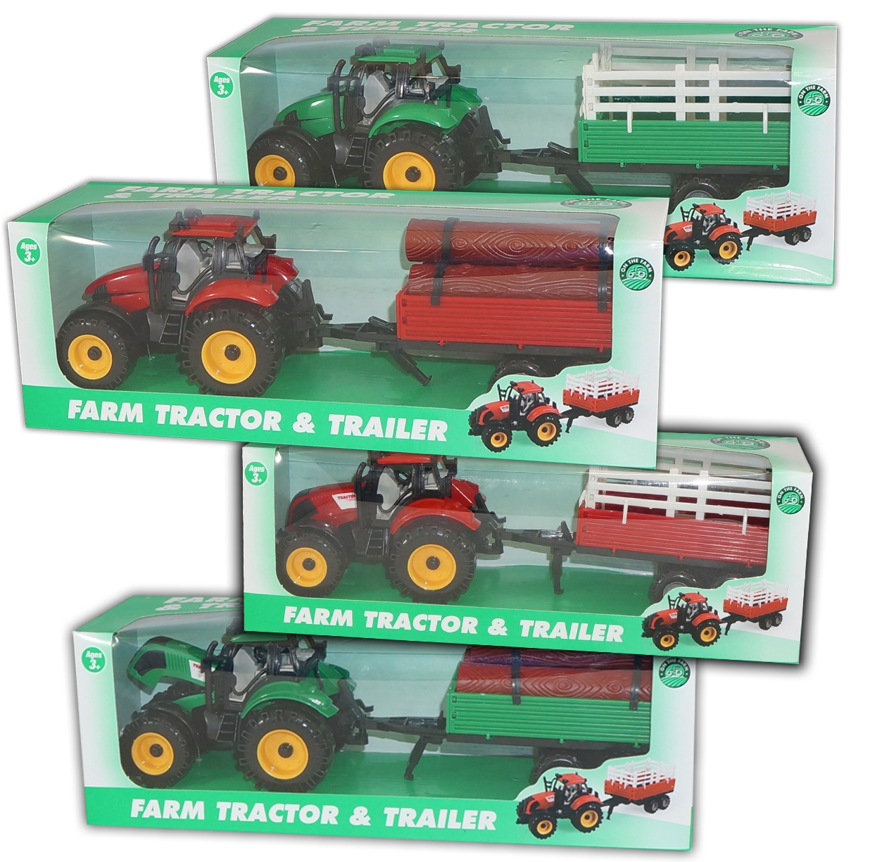 TRACTOR & TRAILER, Assorted. 29cm I/bxd CDU [Splittable]