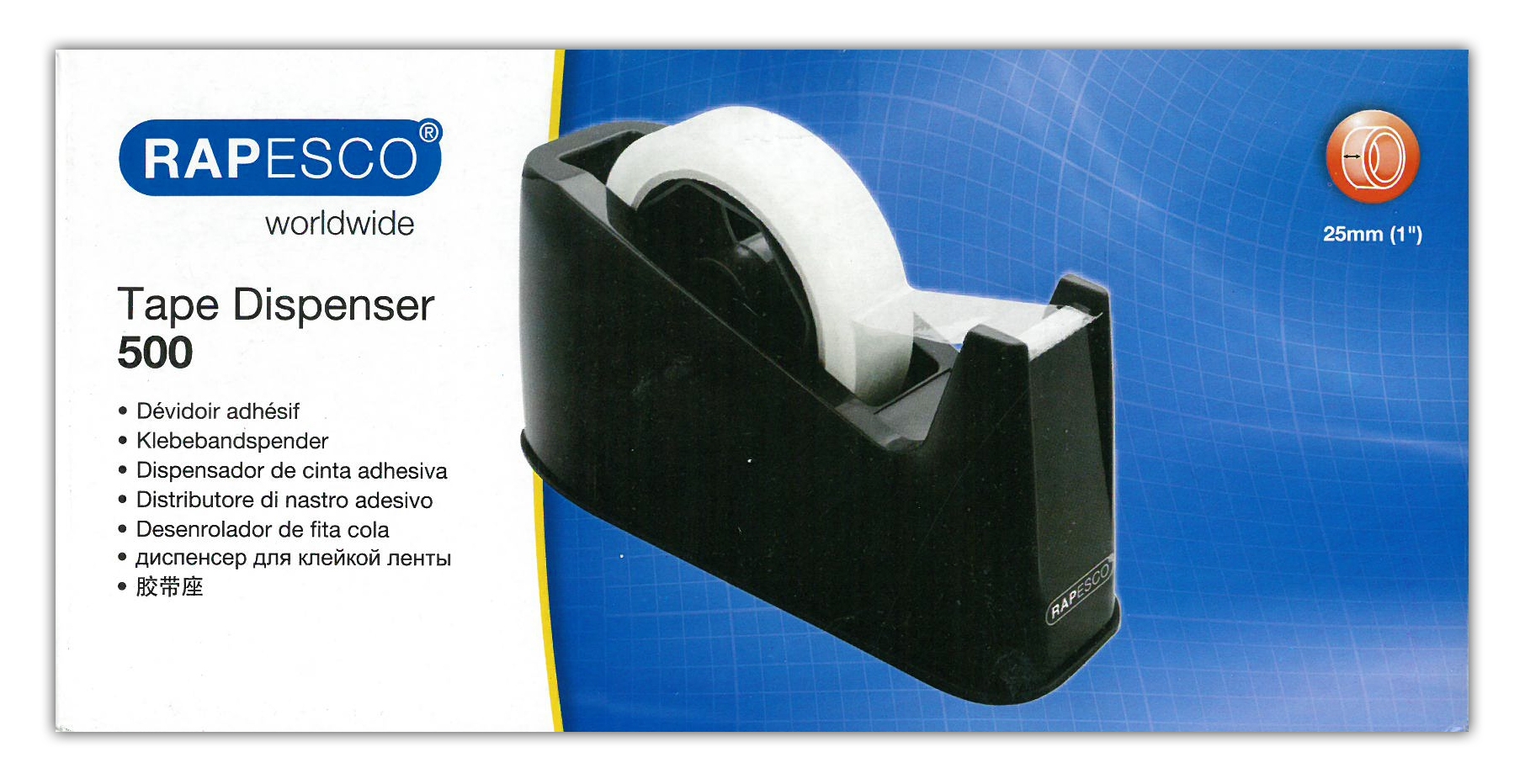 TAPE DISPENSER,Desk,Dual Core Holds 33 & 66mtr Rolls Boxed