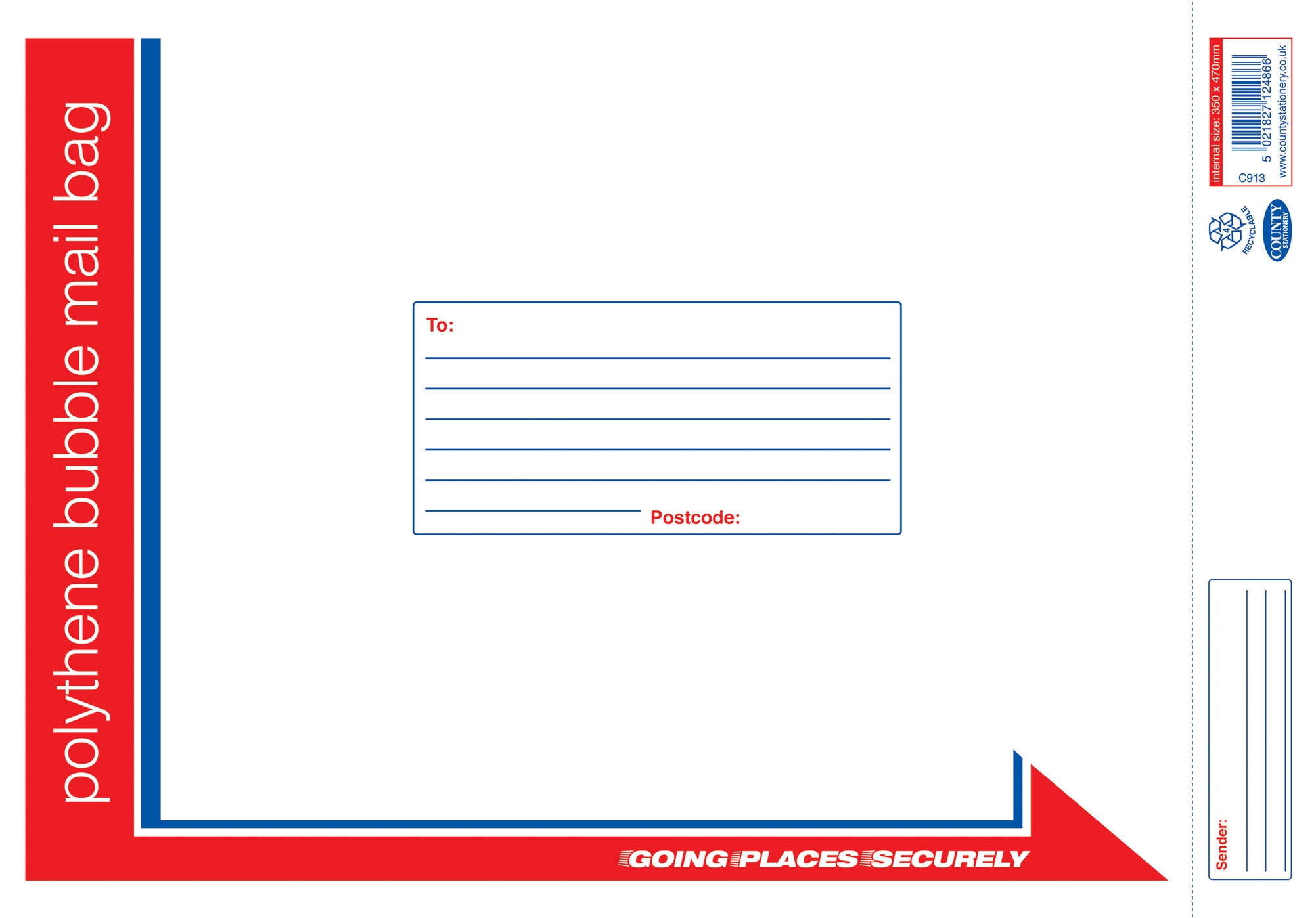 MAIL BAG,Poly Bubble Self Seal 350x470mm (Extra Large) [Packs Only]