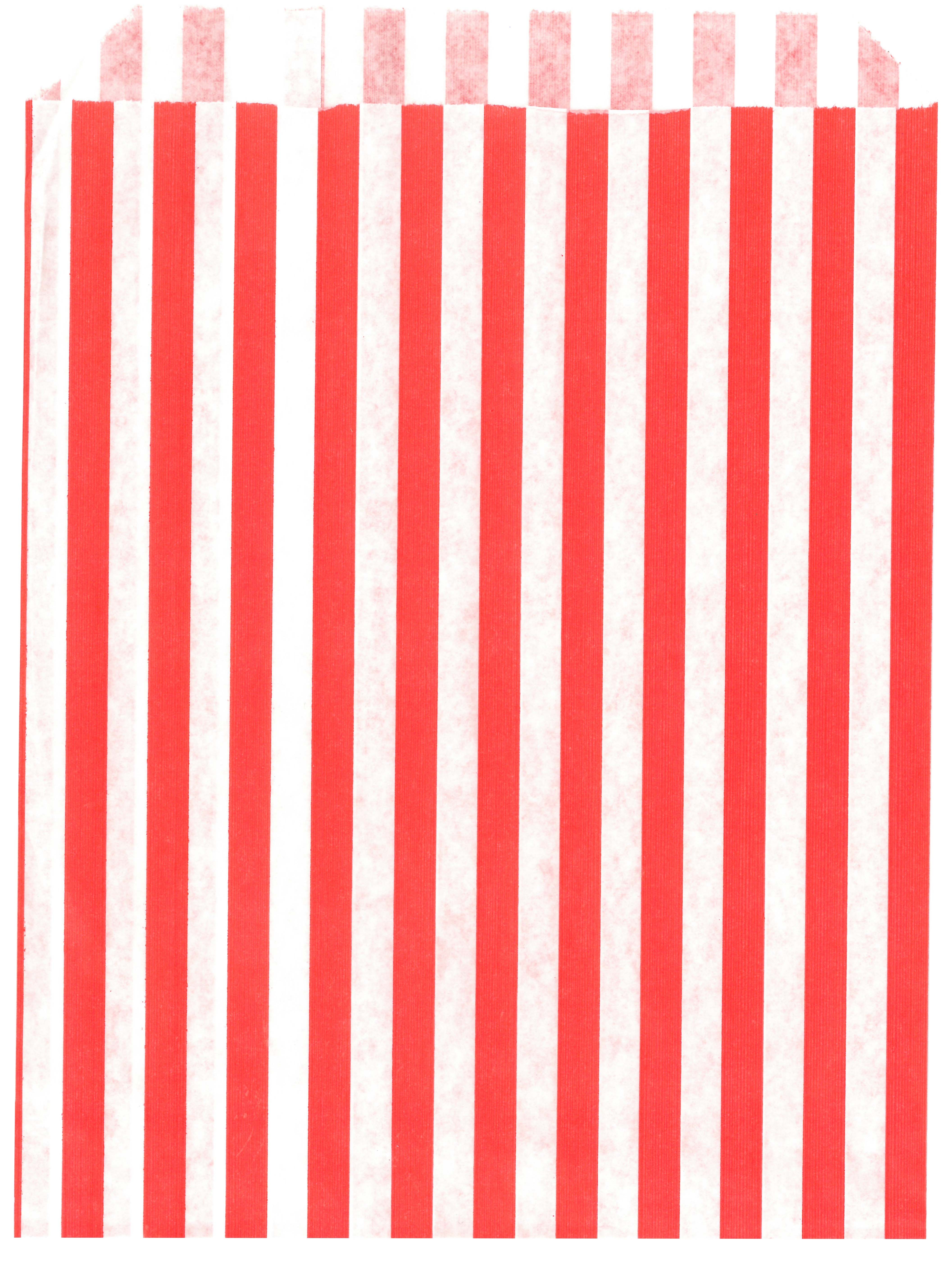 PAPER BAGS,250x350mm 10 x13in Red & White Stripes 500`s