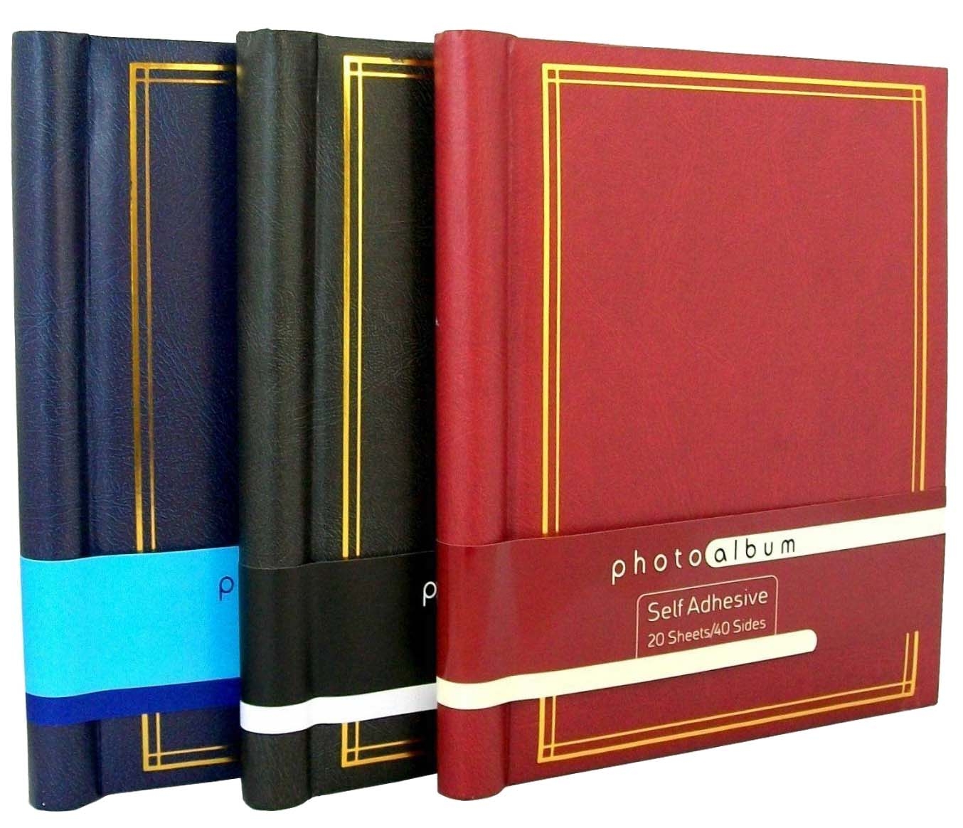 PHOTO ALBUM, 20 Page S/Adh Assorted Colours [Splittable]