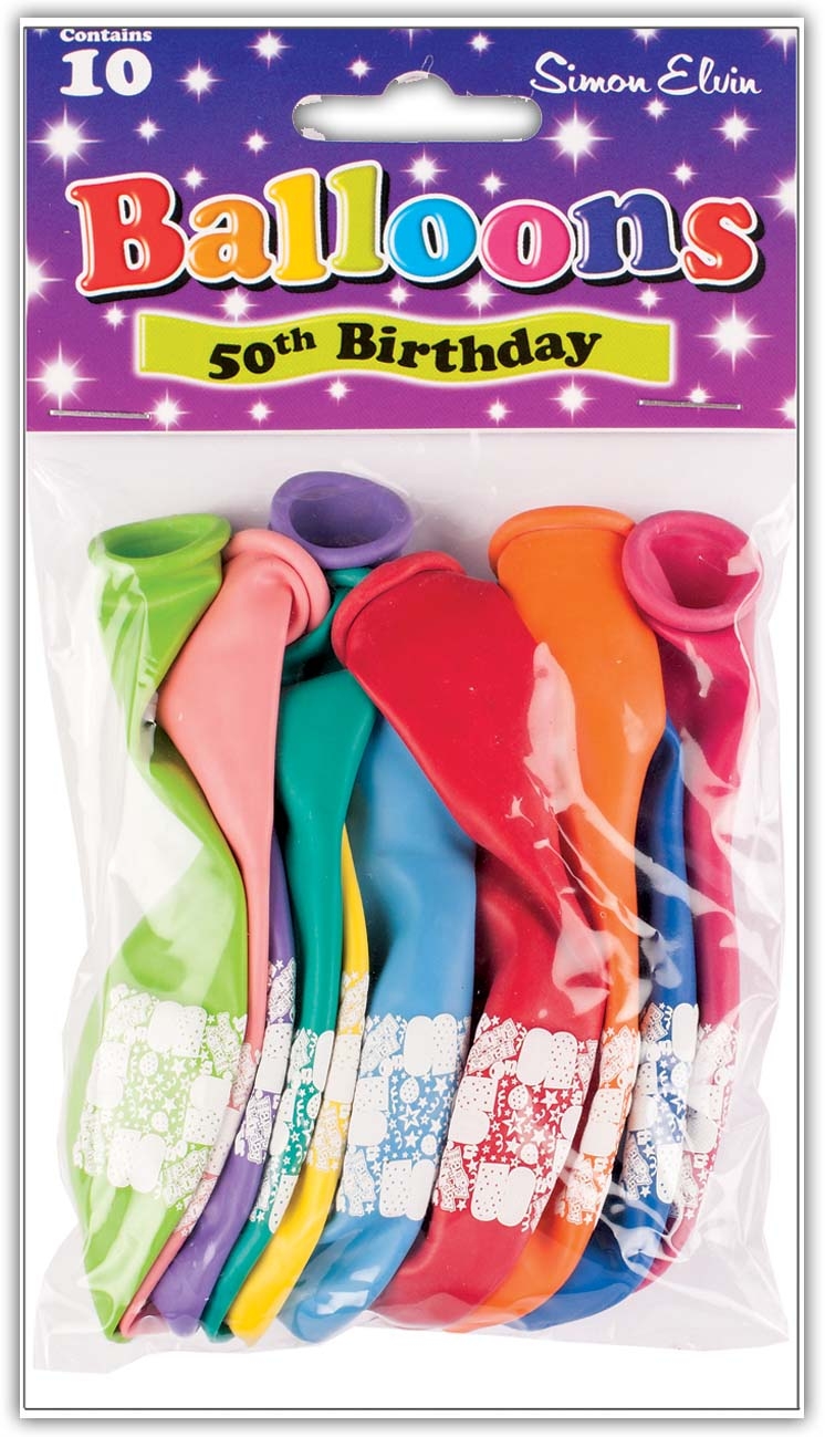 BALLOONS,50 Today 10`s [Packs Only]