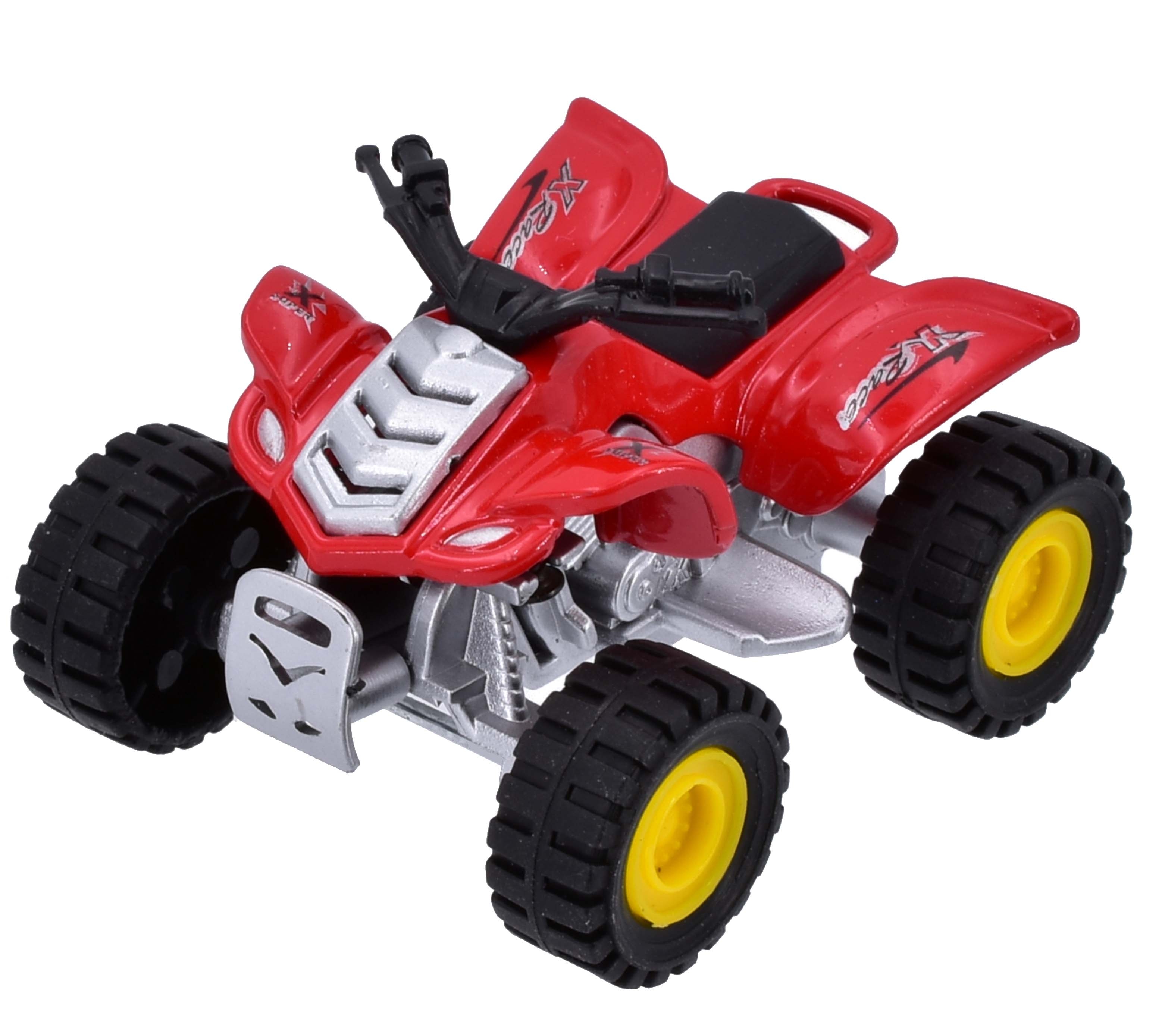 QUAD BIKE, Pull Back Power, Asst Colours, 6cm CDU [Packs Only]