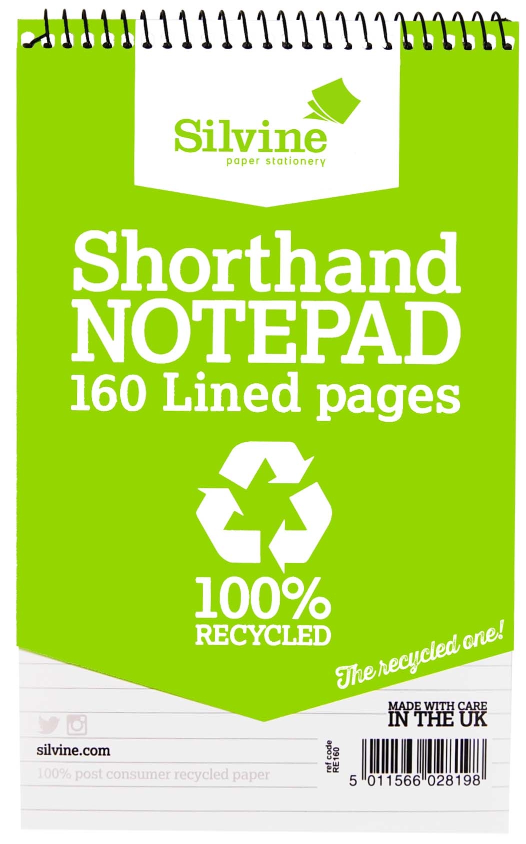 REPORTERS NOTEBOOK,Recycled, 200 x 125mm 160 page [Packs Only]