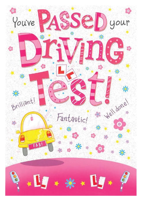 DRIVING TEST PASS CARDS,6`s Female Text