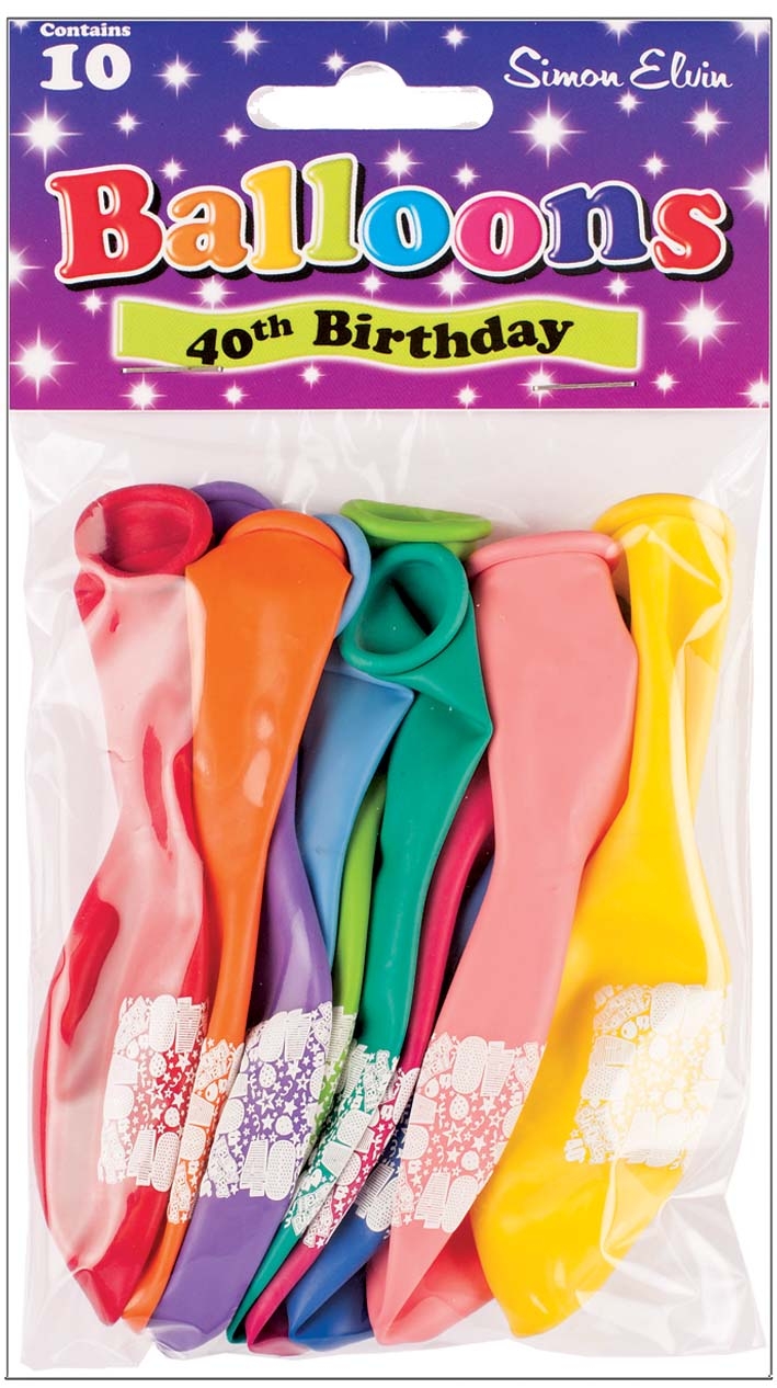 BALLOONS,40 Today 10`s [Packs Only]