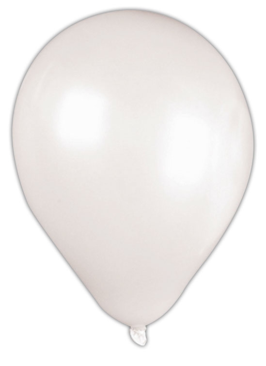 BALLOONS,Shiny White 15`s 12