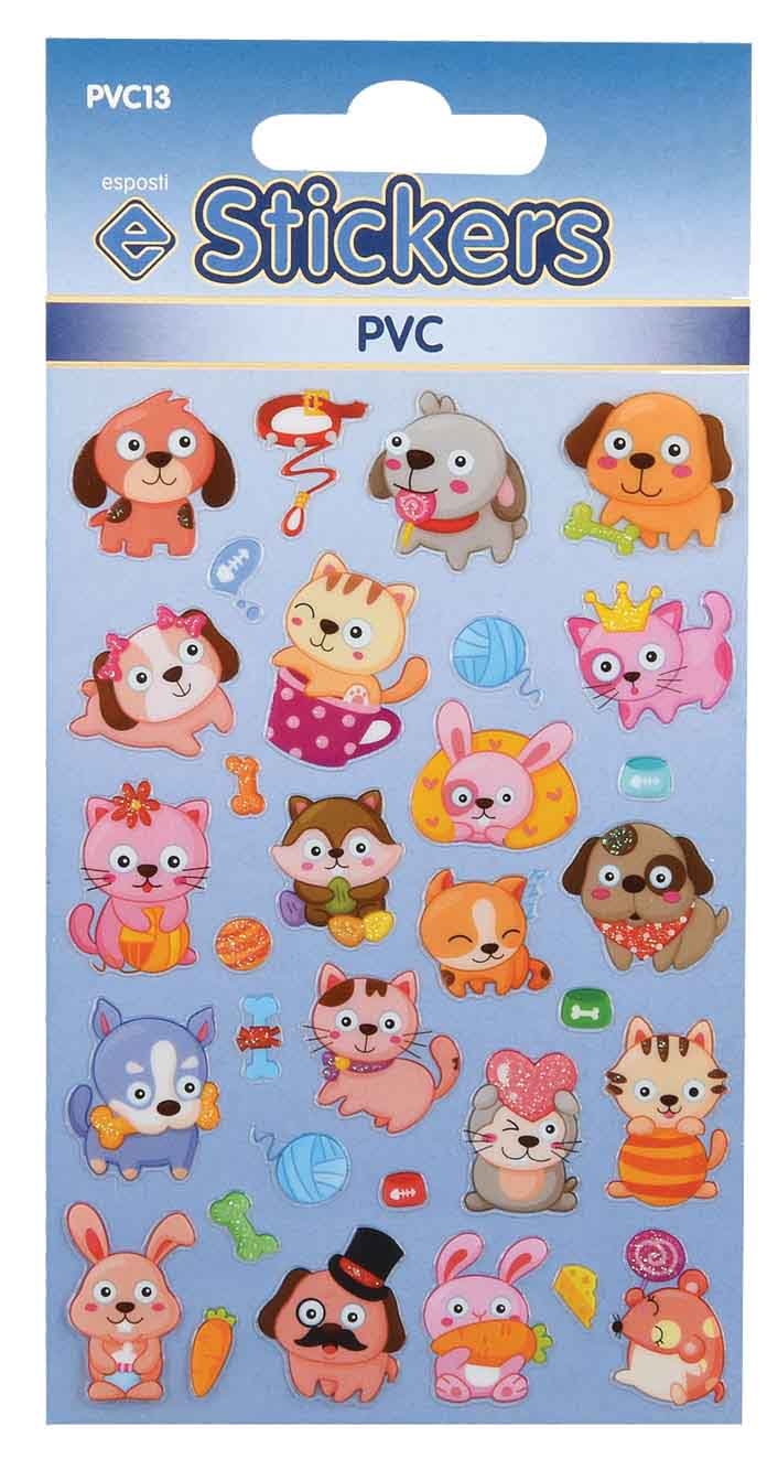 STICKERS,PVC Cats & Dogs [Packs Only]