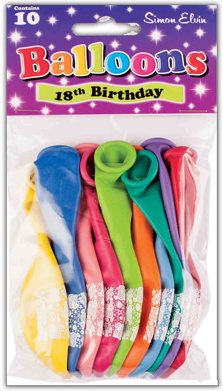 BALLOONS,18 Today 10`s [Packs Only]