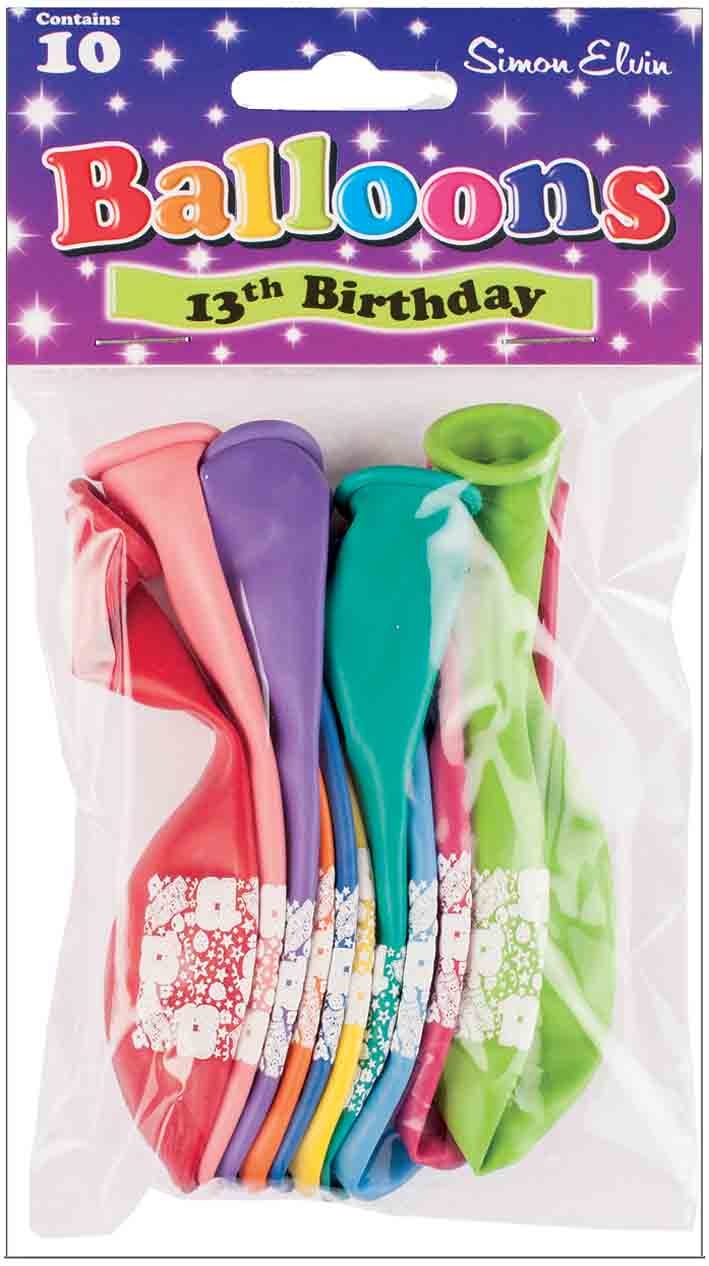 BALLOONS,13 Today 10`s [Packs Only]