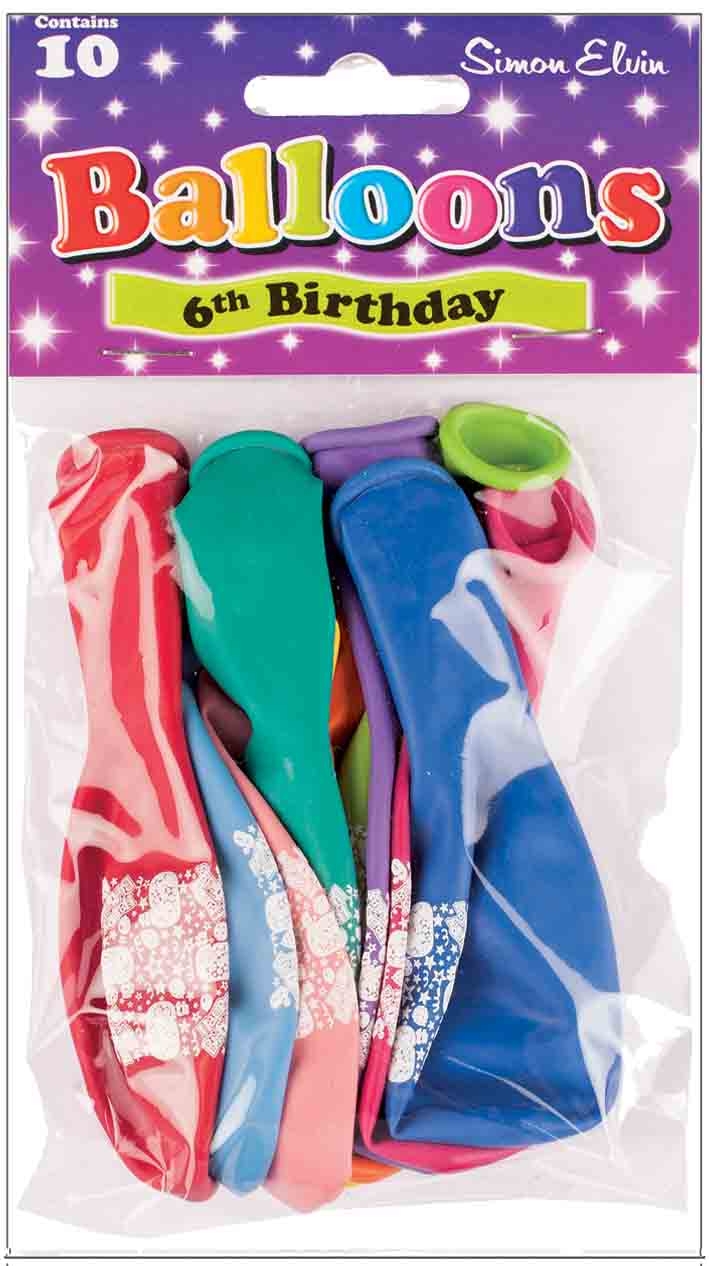 BALLOONS,6 Today 10`s [Packs Only]