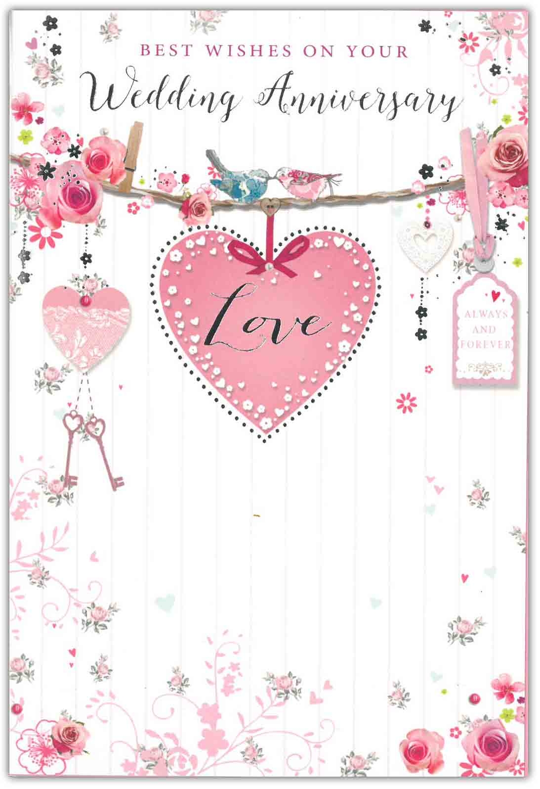 ANNIVERSARY CARDS,Your 6`s Birds, Heart design