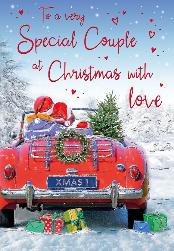 XMAS CARDS,Special Couple 6`s Sports Car