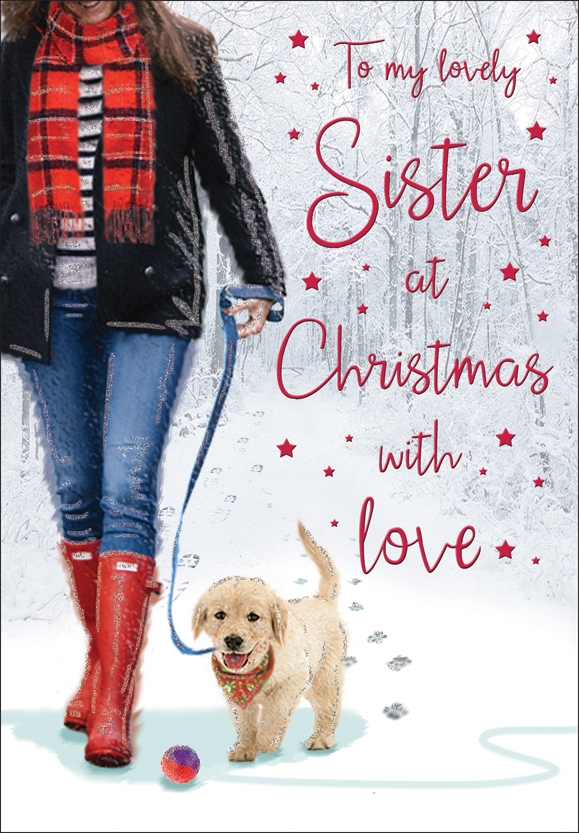 XMAS CARDS,Sister 6`s Walking the Puppy