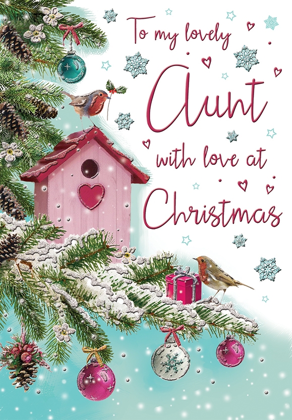 XMAS CARDS,Aunt 6`s Birdhouse & Robins