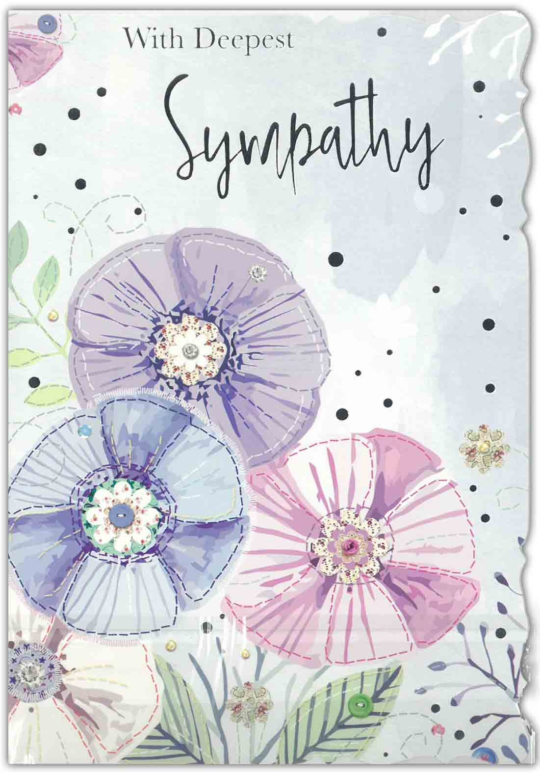 SYMPATHY CARDS,6`s Painted Flowers