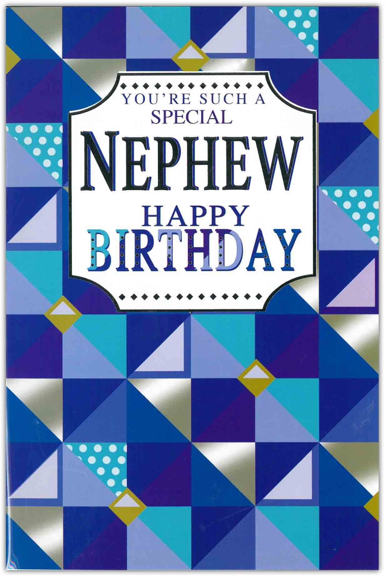 BIRTHDAY CARDS,Nephew 6`s Squares Design (Was 1.20)