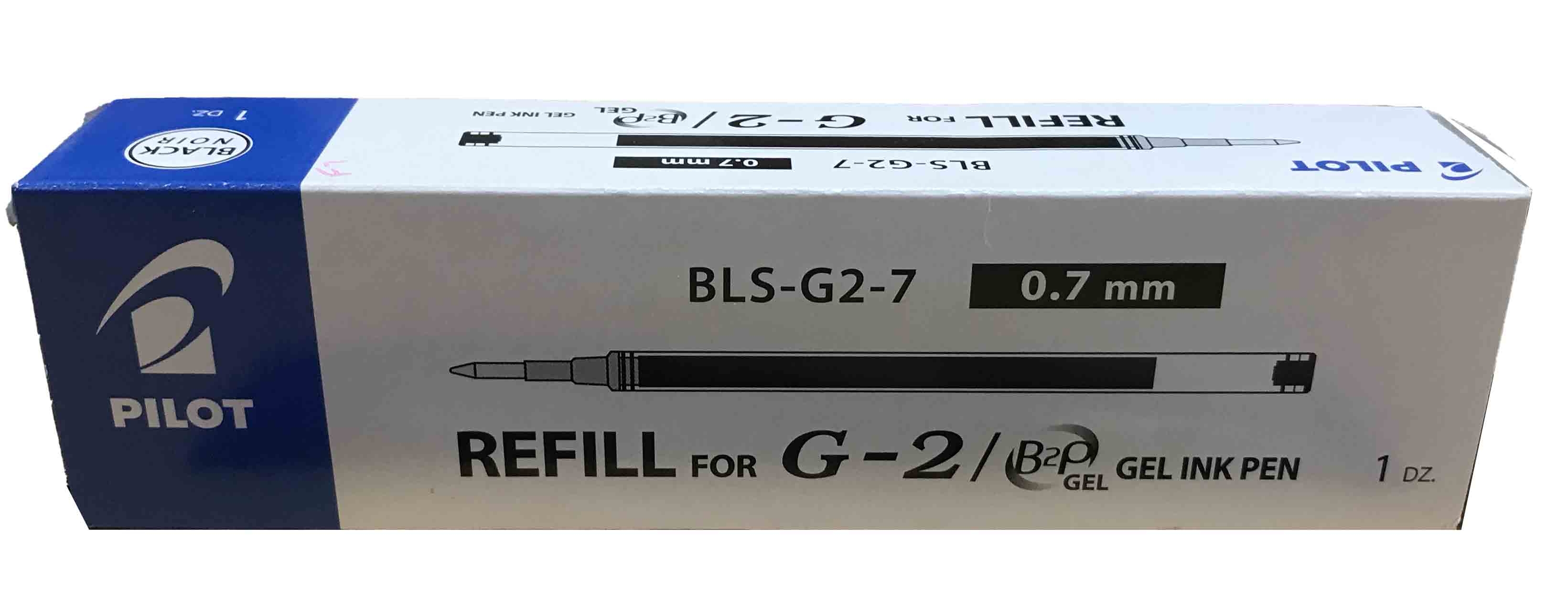 PILOT G2 0.7mm Refill Black Gel Ink, BLS-G2-7-B [Packs Only]