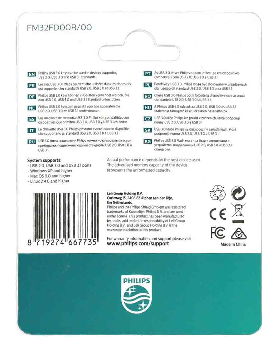 USB 3.0 FLASH DRIVE 32GB Super Speed,Vivid Philips I/cd