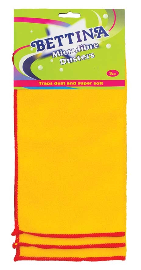 MICROFIBRE DUSTERS, 3pc Yellow, H/pk B396 [Splittable]