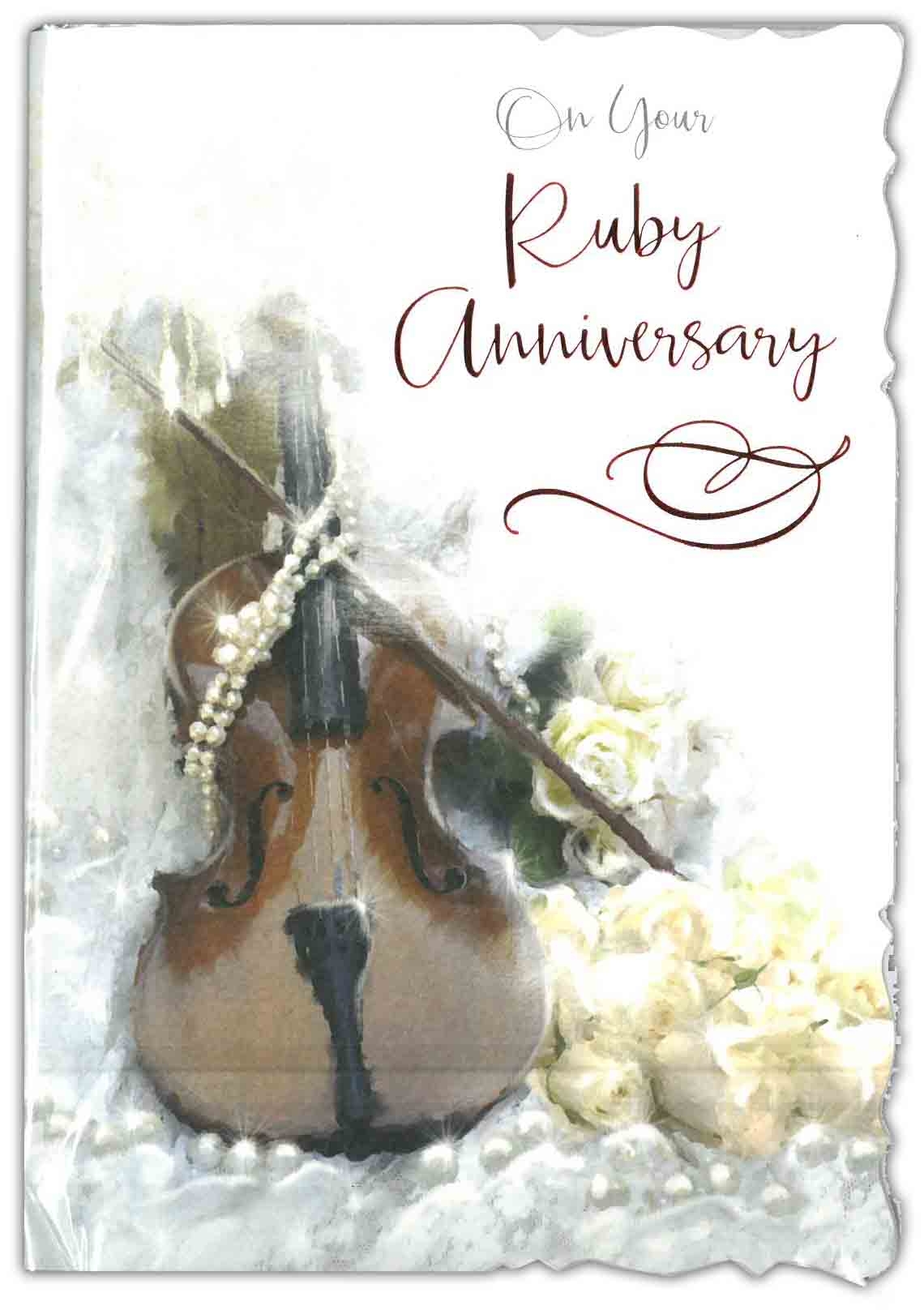 ANNIVERSARY CARDS,Your Ruby 6`s Violin (Was 1.15)
