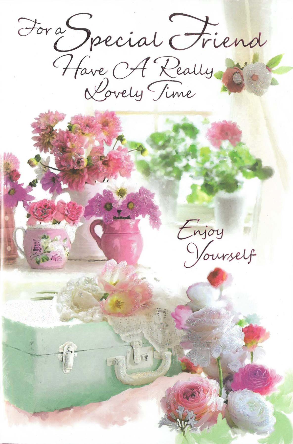 SPECIAL FRIEND CARDS,6`s Floral Vases (Was 1.10)