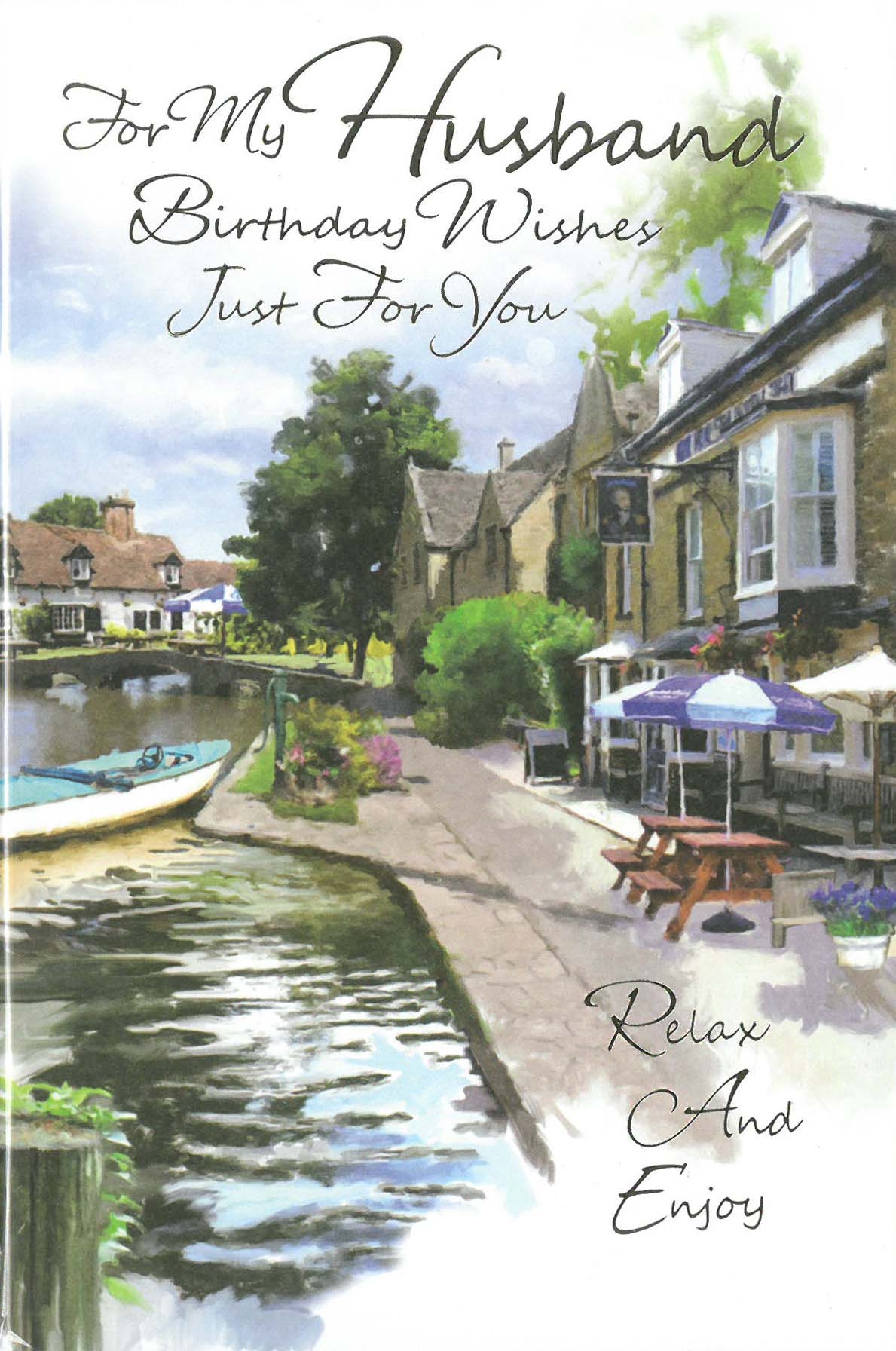 BIRTHDAY CARDS,Husband 6`s Pub by the River(Was 1.10)