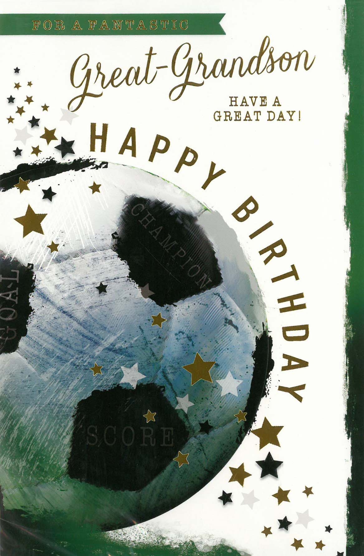 BIRTHDAY CARDS,Great Grandson 6`s Football (Was 1.10)