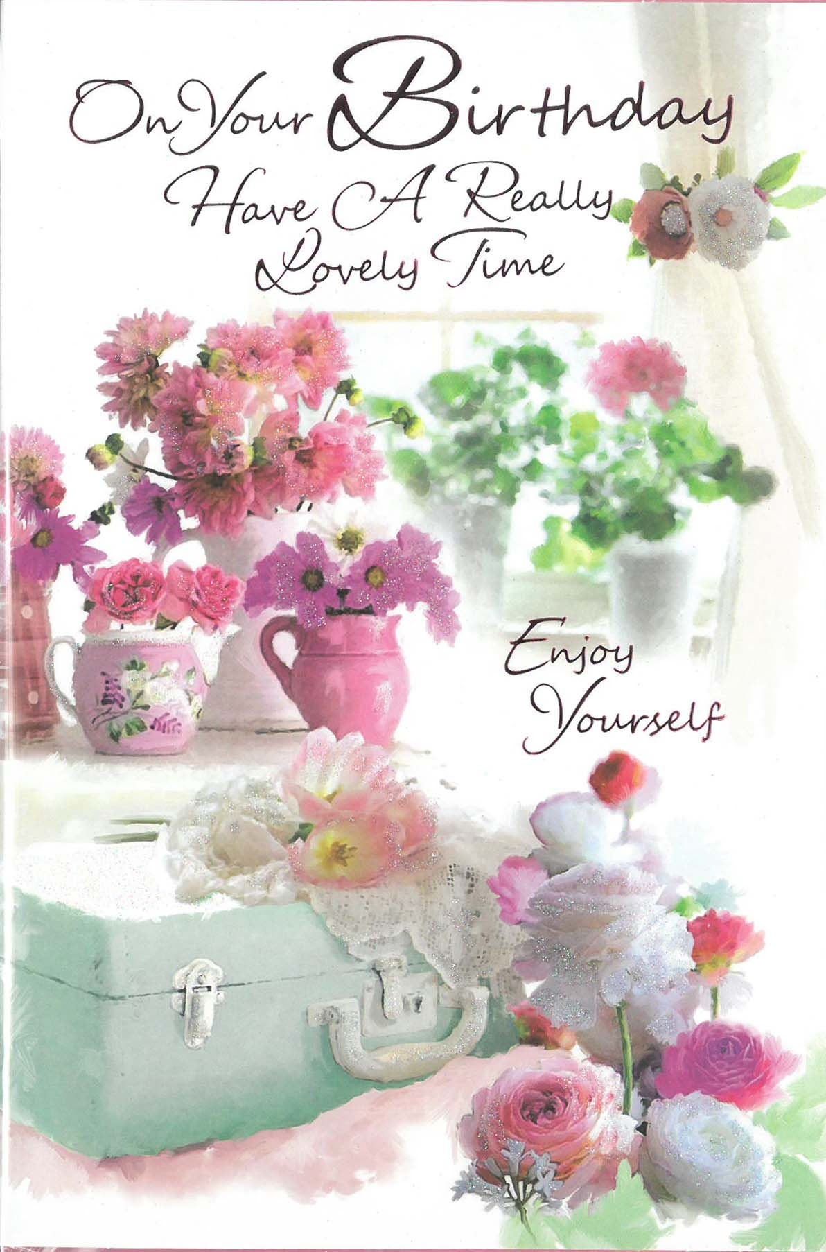 BIRTHDAY CARDS,6`s Floral Vases (Was 1.10)