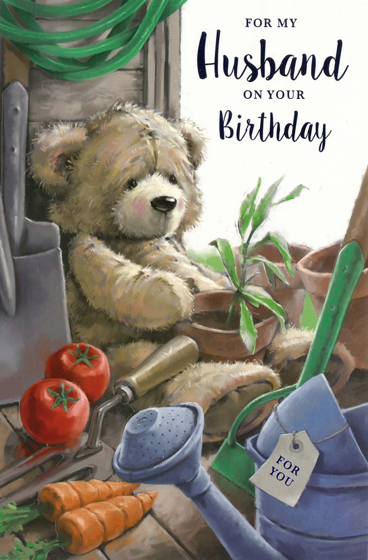 BIRTHDAY CARDS,Husband 6`s Teddy Gardening (Was 1.10)