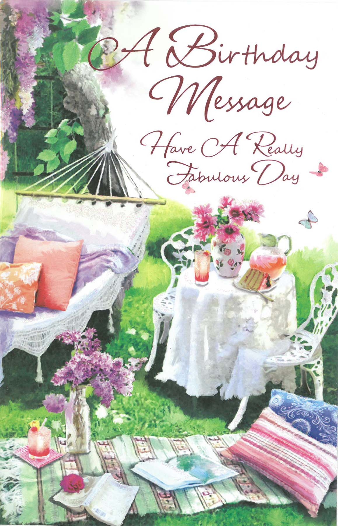 BIRTHDAY CARDS,6`s Garden Seating (Was 1.10)