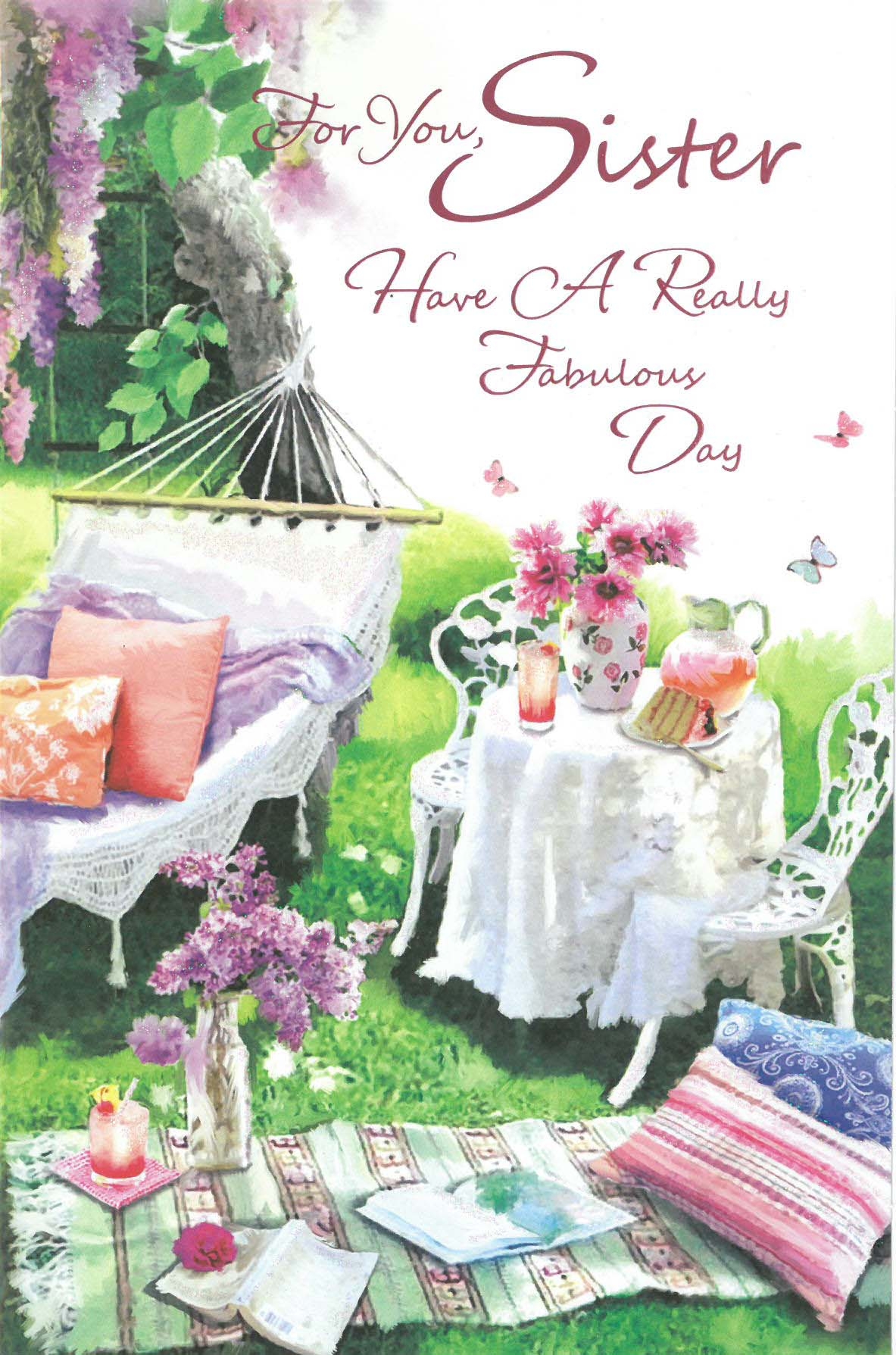 BIRTHDAY CARDS,Sister 6`s Garden Seating (Was 1.10)