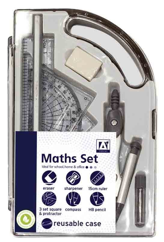 MATHS SET,Clear Case with Handle [Splittable]