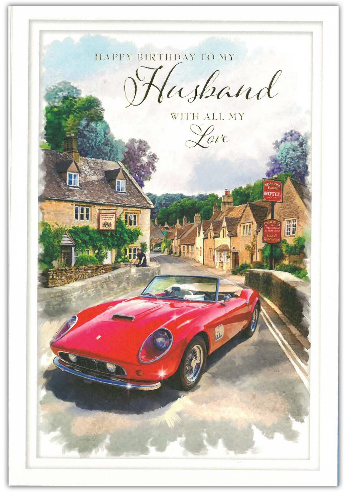 BIRTHDAY CARDS,Husband 12`s Sports Car (Was 0.85)