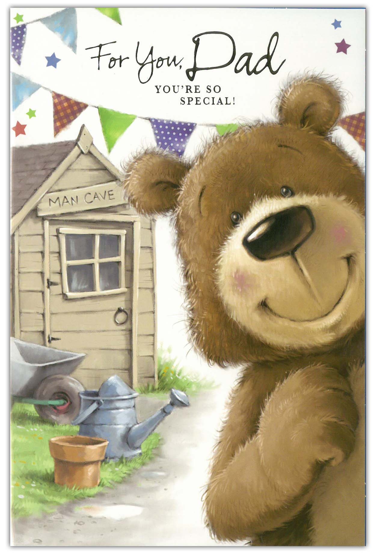 BIRTHDAY CARDS,Dad 6`s Teddy Bear Man Cave (Was 1.10)