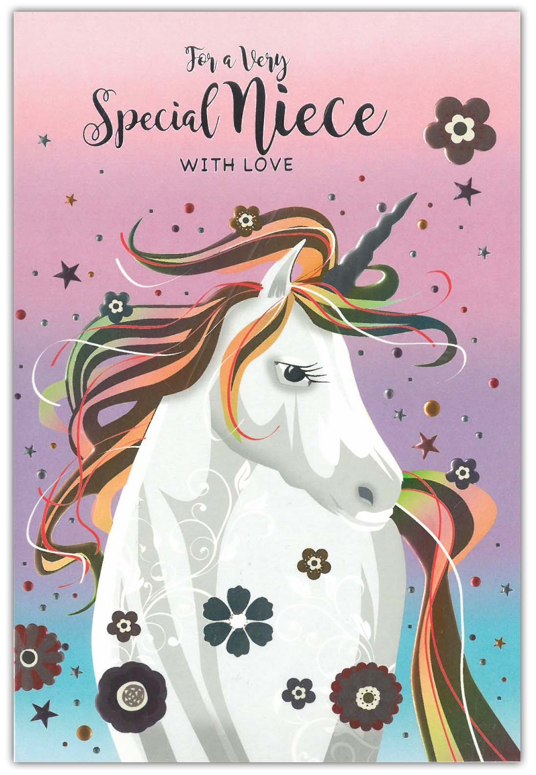 BIRTHDAY CARDS,Niece 6`s Unicorn (Was 0.88)
