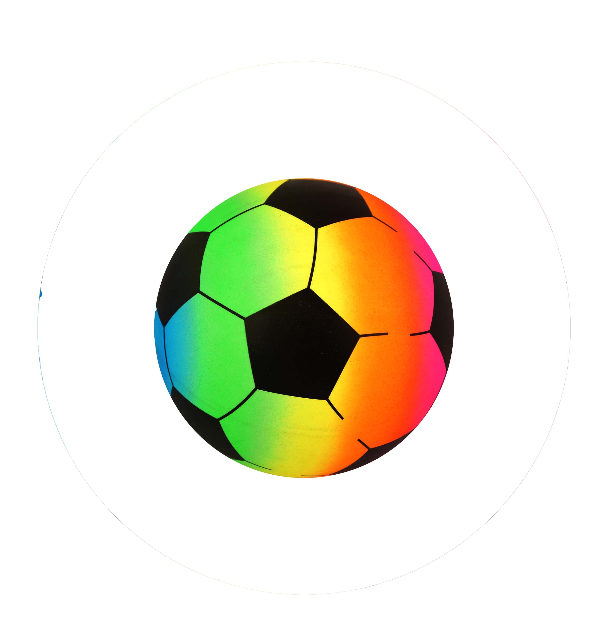 FOOTBALL, Neon Rainbow Colours, Inflated 8