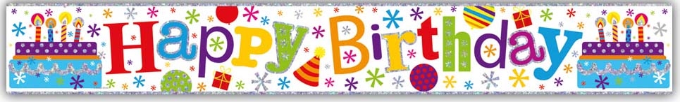 BANNER,Happy Birthday Candles H/pk [Packs Only]