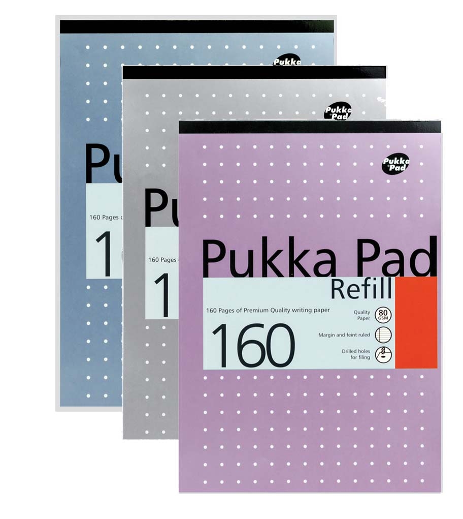 REFILL PAD,Metallic,Pukka A4 80gsm Ft. & M 160pg [Packs Only]