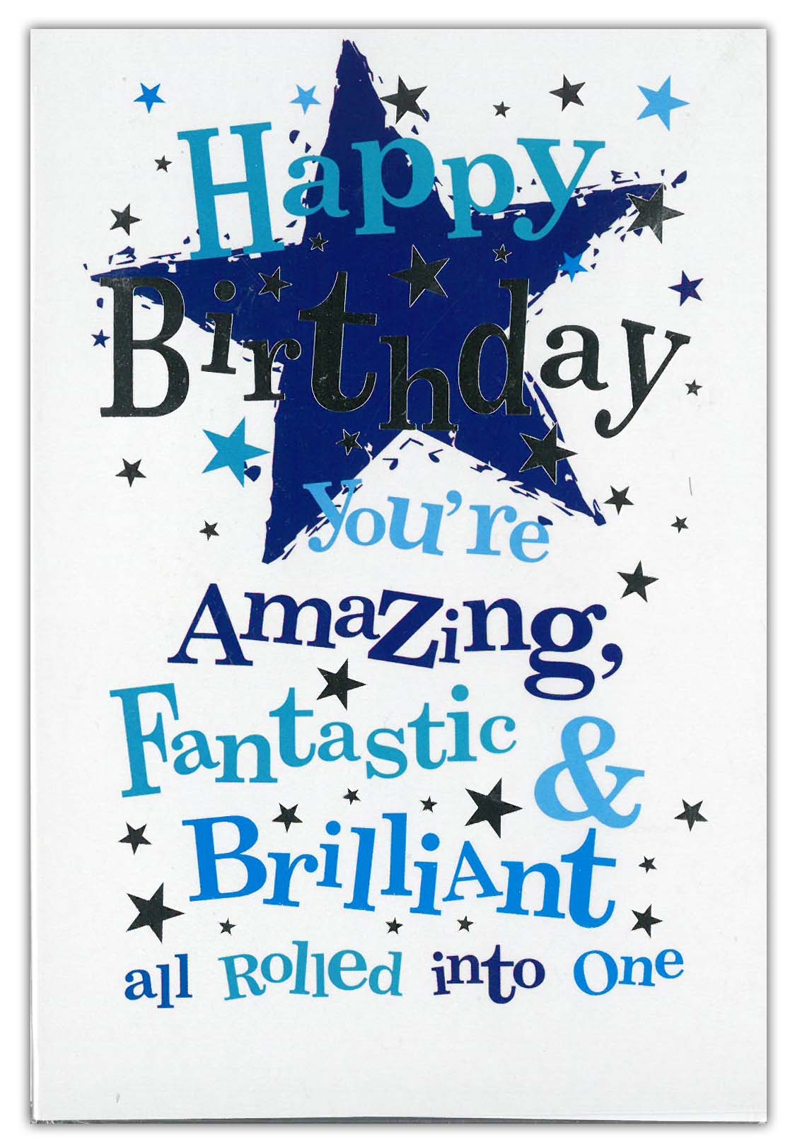 BIRTHDAY CARDS,6`s Text & Stars