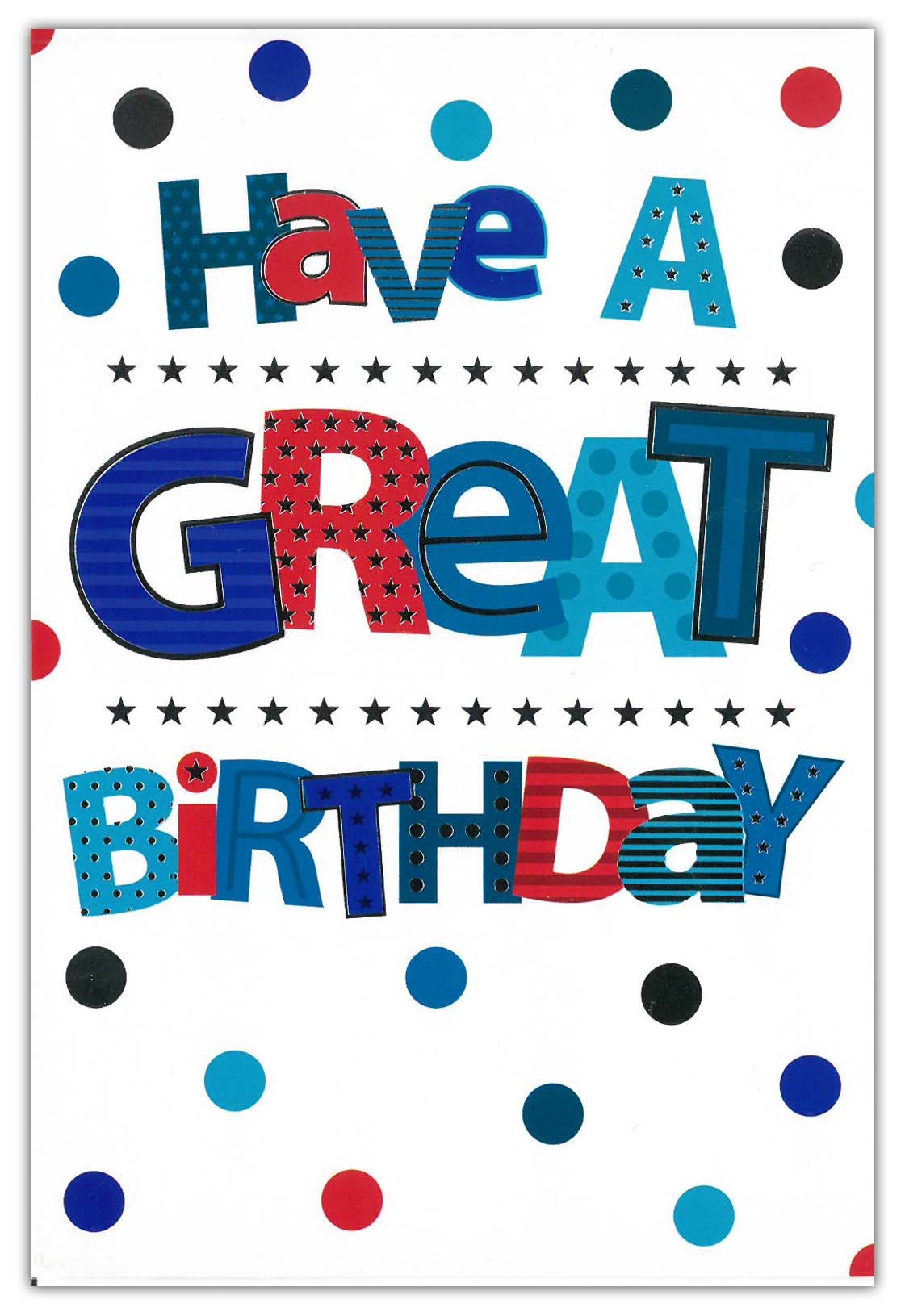 BIRTHDAY CARDS,6`s Stars & Dots