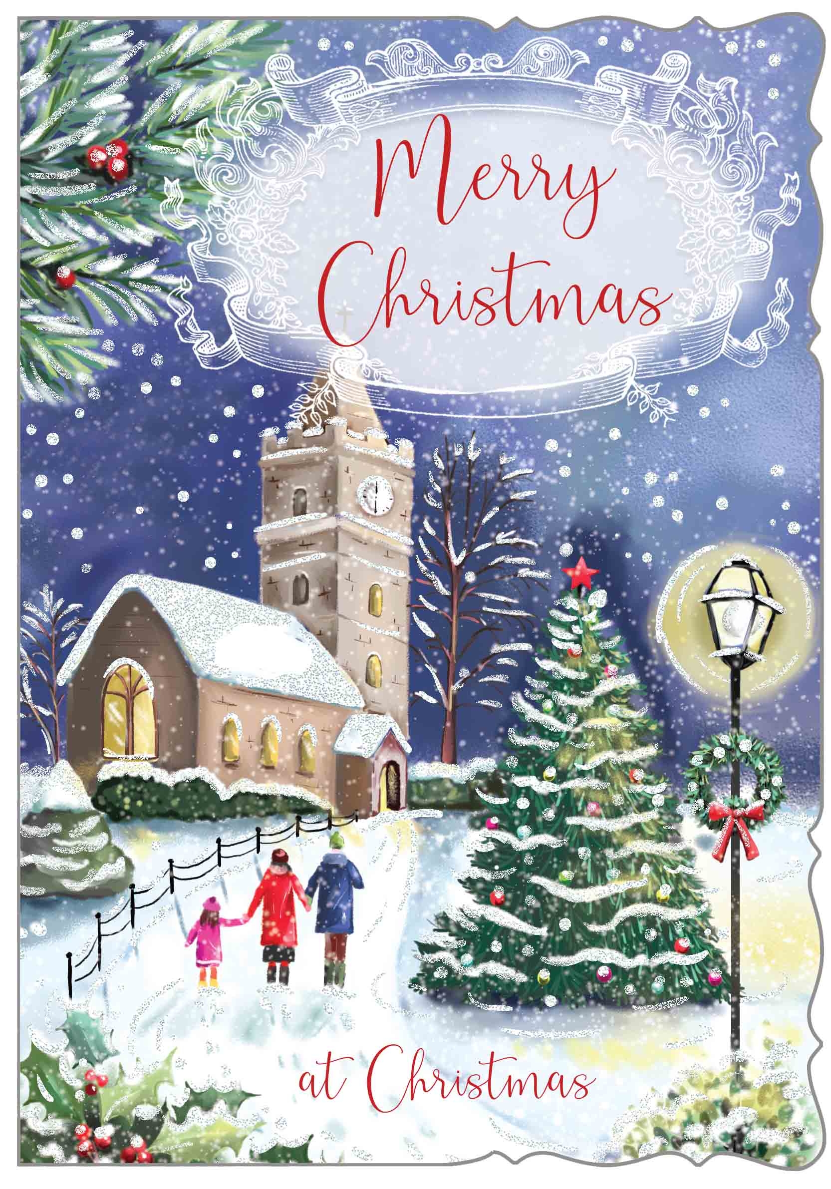 XMAS CARDS,Open 6`s Walking to Church