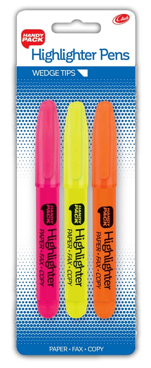 HIGHLIGHTER,3 Asst.I/cd (Club) CB476 [Splittable]
