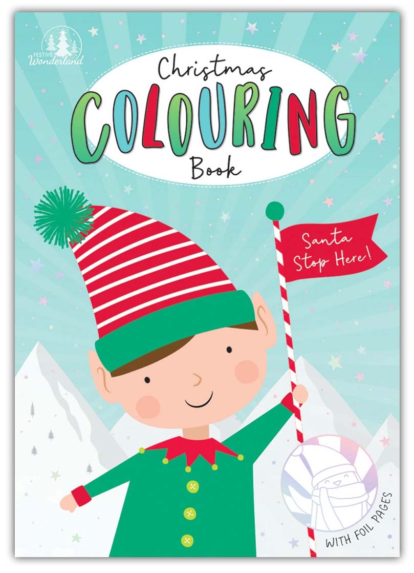 XMAS COLOURING BOOK,A4 2 Asst Elf/Snowman 20 page (Was 1.49) [Packs Only]